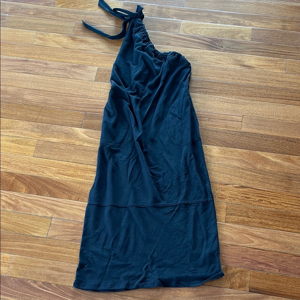 Anthropologie Daily Practice Black One-Shoulder Dress XS